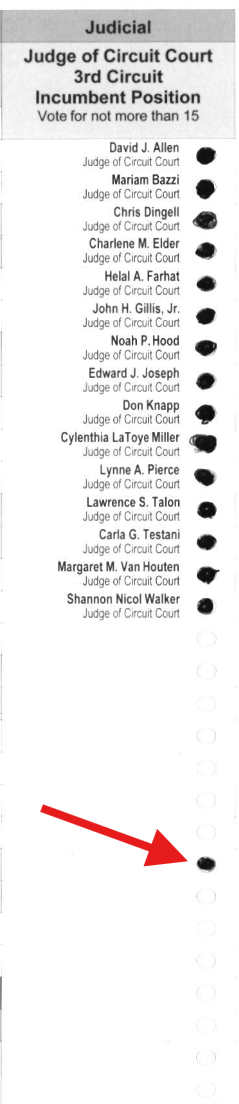 Primary-style BMD ballot example 1